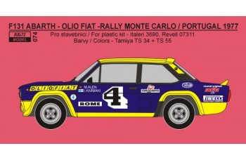 Decal - Fiat 131 Abarth RMC + Portugal 1977 „Olio Fiat“